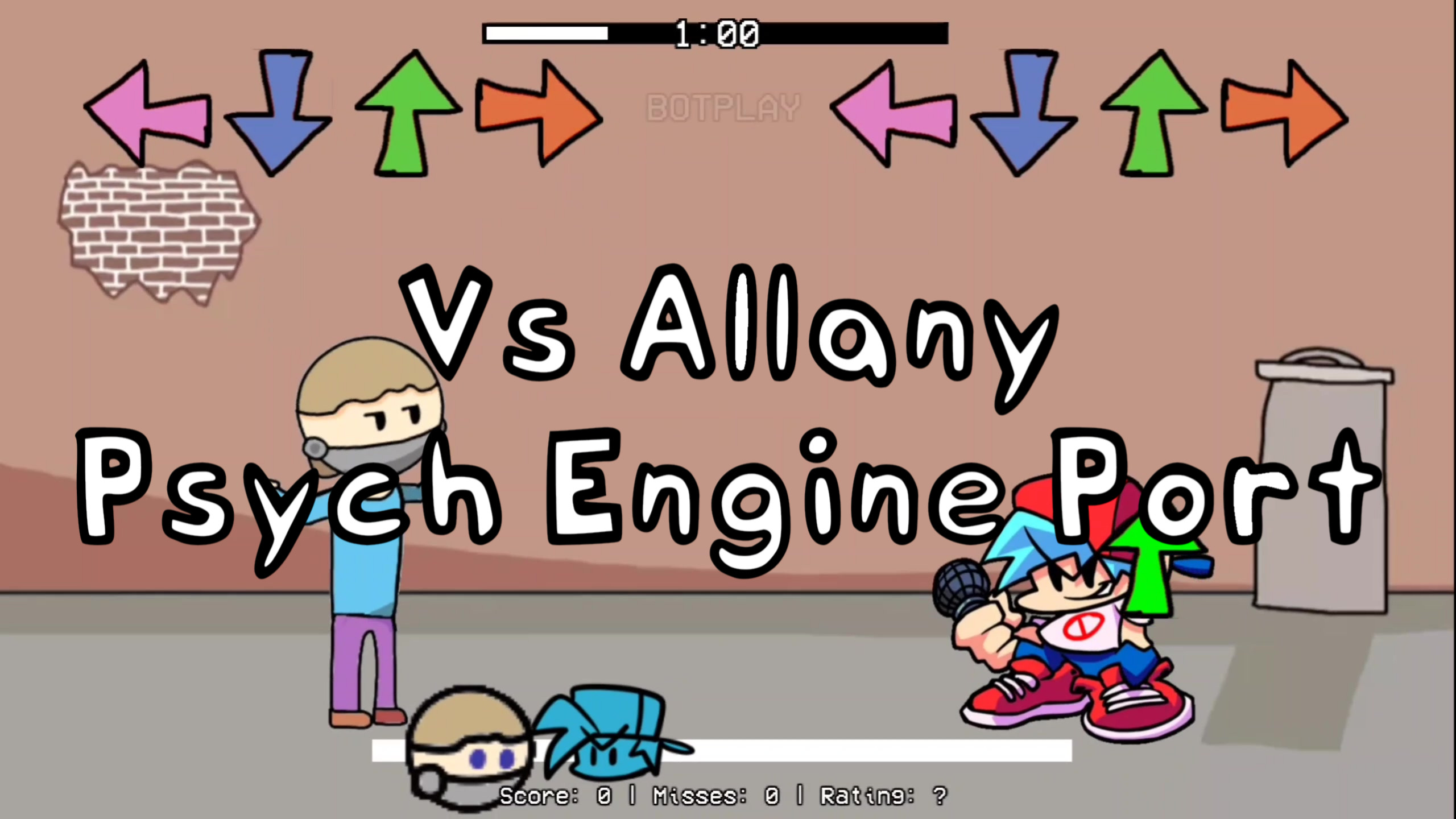 Vs Allany Psych Engine Port Remaster Friday Night Funkin Mods