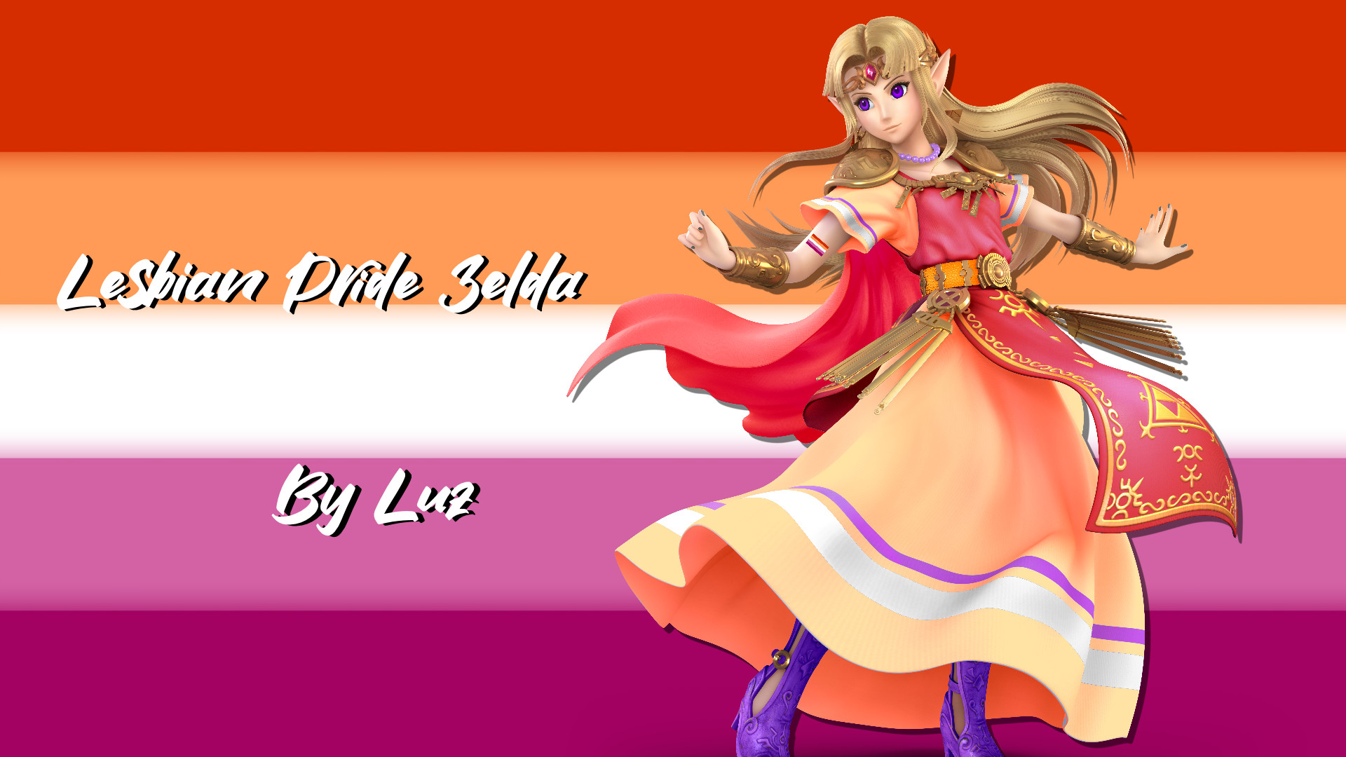 Lesbian Pride Zelda Super Smash Bros Ultimate Mods