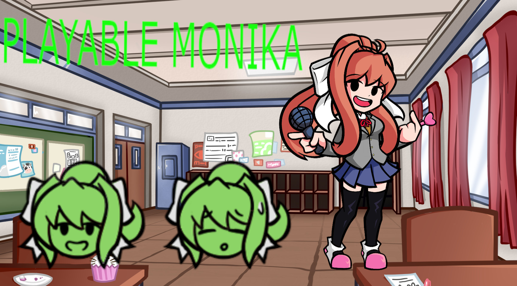 Playable Monika DDTO Friday Night Funkin Mods