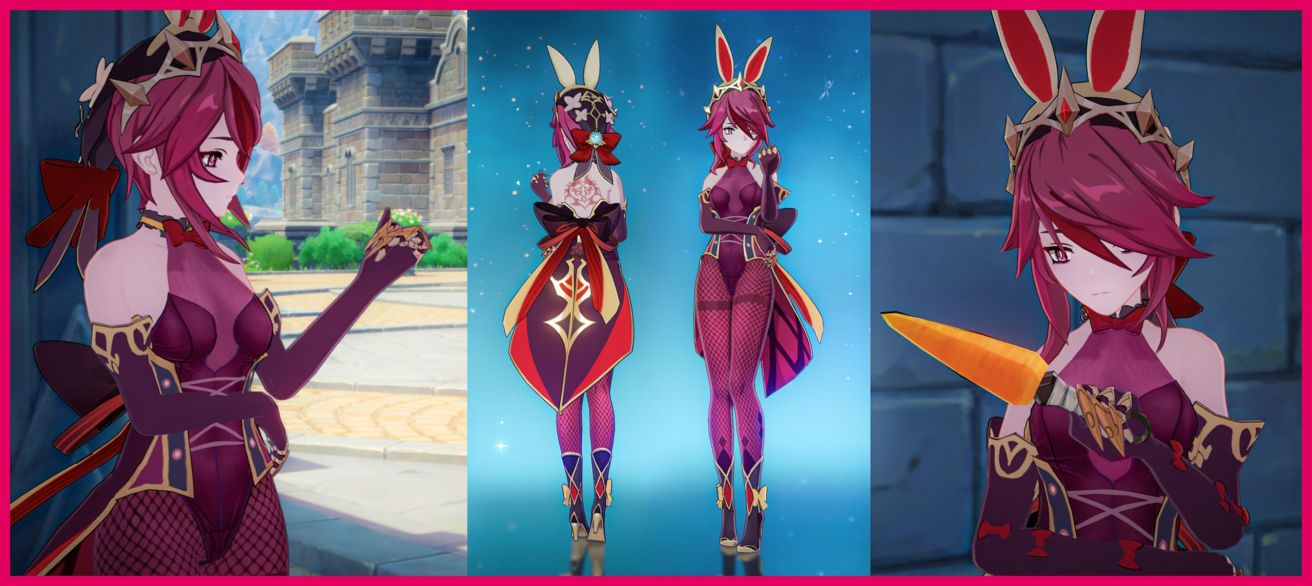 Rosaria Rose Lapin Bunnysuit Genshin Impact Mods