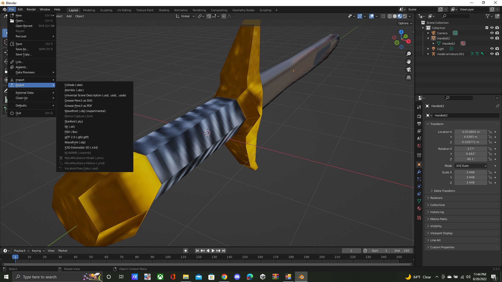 How To Export Steve S Sword Model In Blender Super Smash Bros