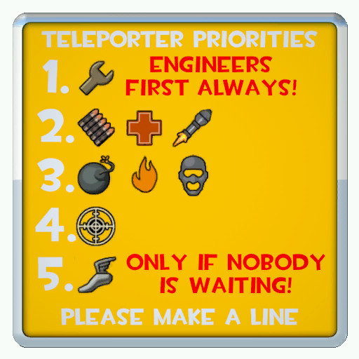 Teleporter Priorities HD Team Fortress 2 Sprays