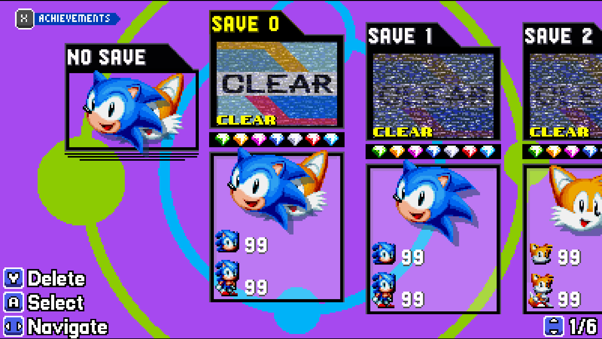 Mania Styled Extra Save Slots Sonic 3 A I R Works In Progress