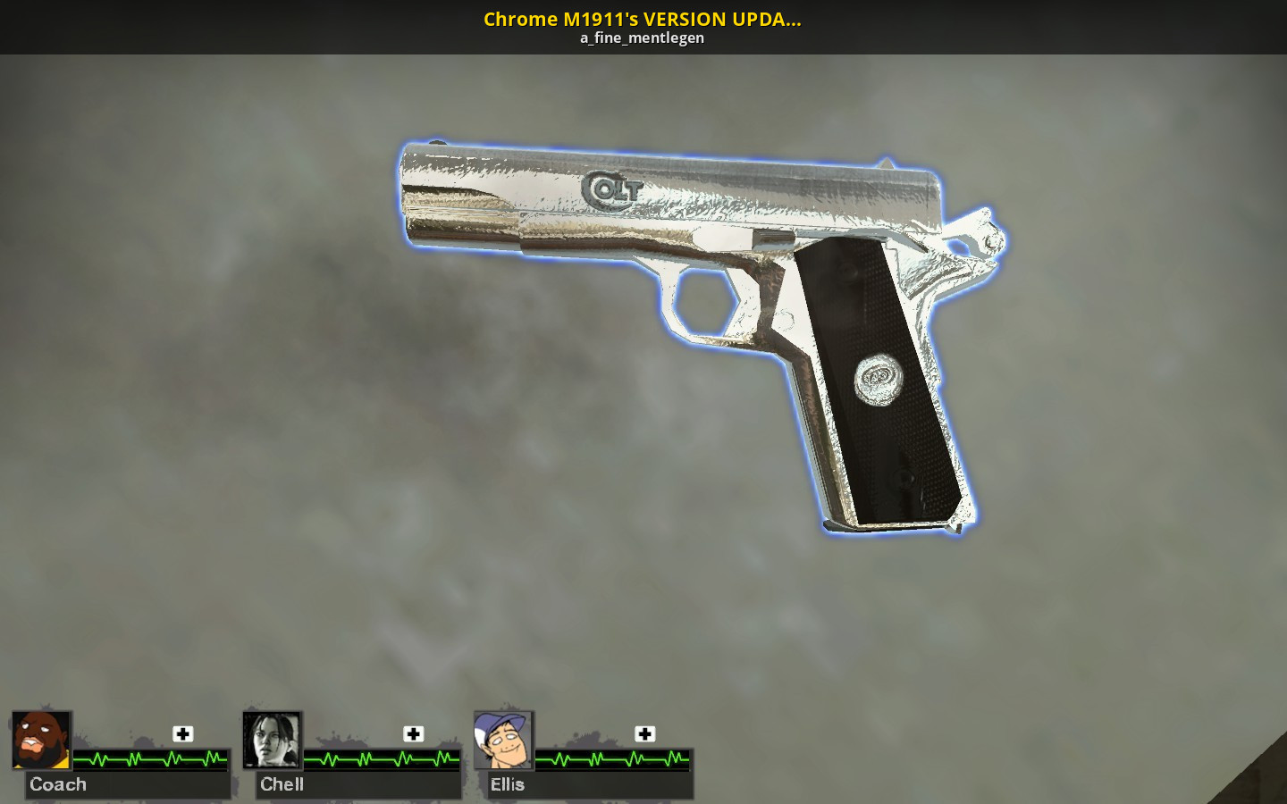 Хром м. M1911 в играх. M1911 скин