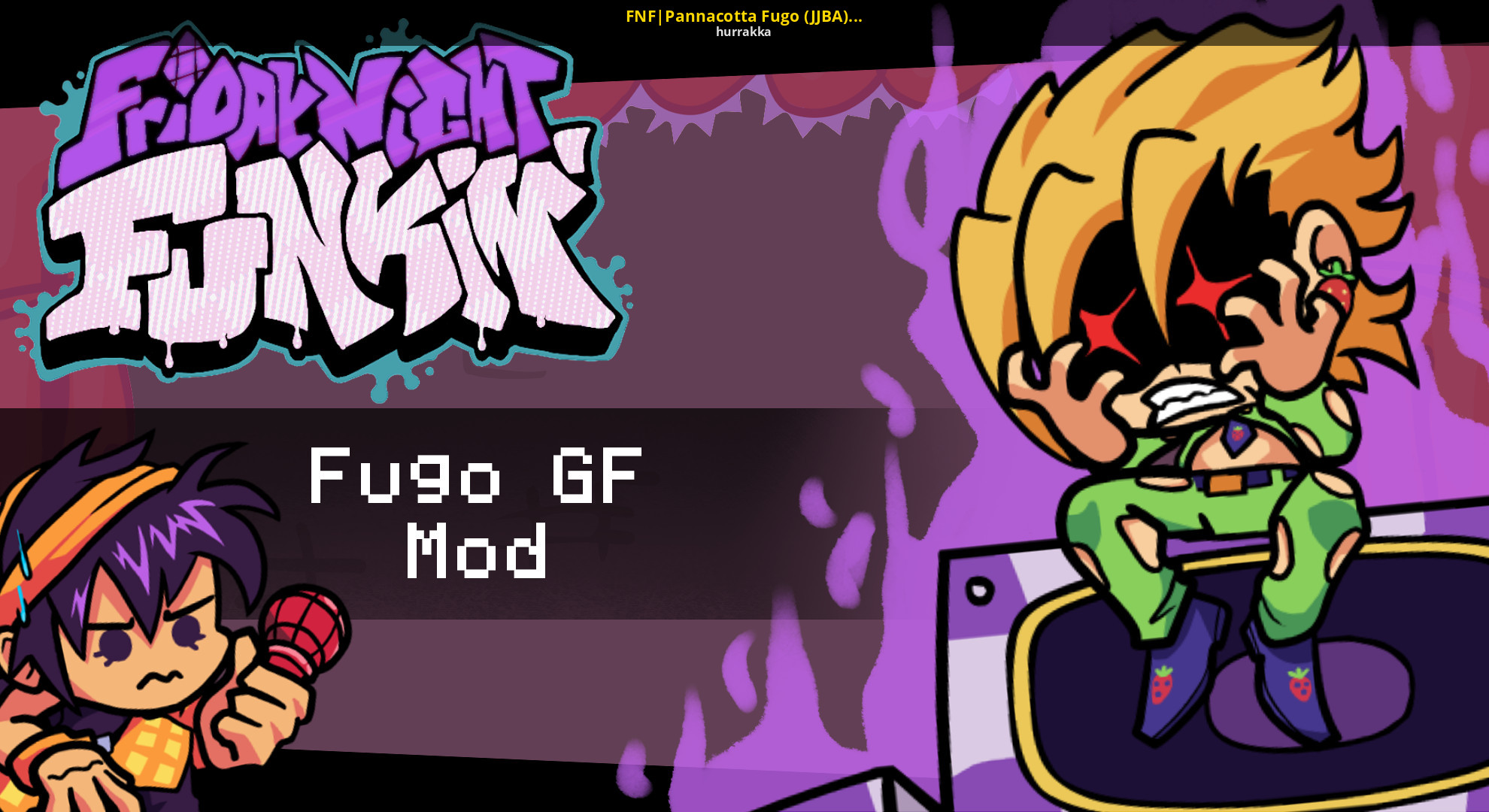 Фуго игра слова. Friday Night Funkin Jojo Mod. FNF Jojo Mod. Fugo игра. Friday Night Funkin girlfriend Mod.