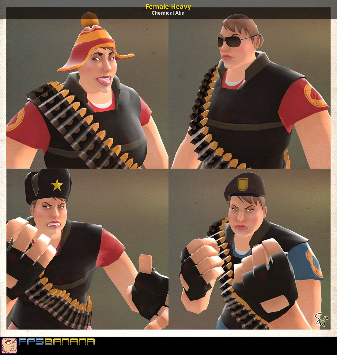 Team fortress mod. Пулемётчик Team Fortress 2 Skin. Тим фортресс 2 хеви девушка. Fem Heavy tf2. Тим фортресс 2 fem.