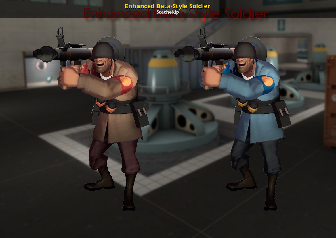 Enhanced Beta-Style Soldier Team Fortress 2 Mods.