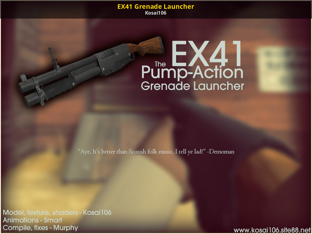 Launcher skins. Ex 41 Grenade Launcher. Гранатомет ex-41. Tf2 Demoman Grenade Launcher. DM 41 Grenade.