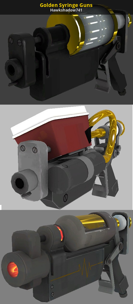 A Mod for Team Fortress 2. Golden Syringe Guns. 
