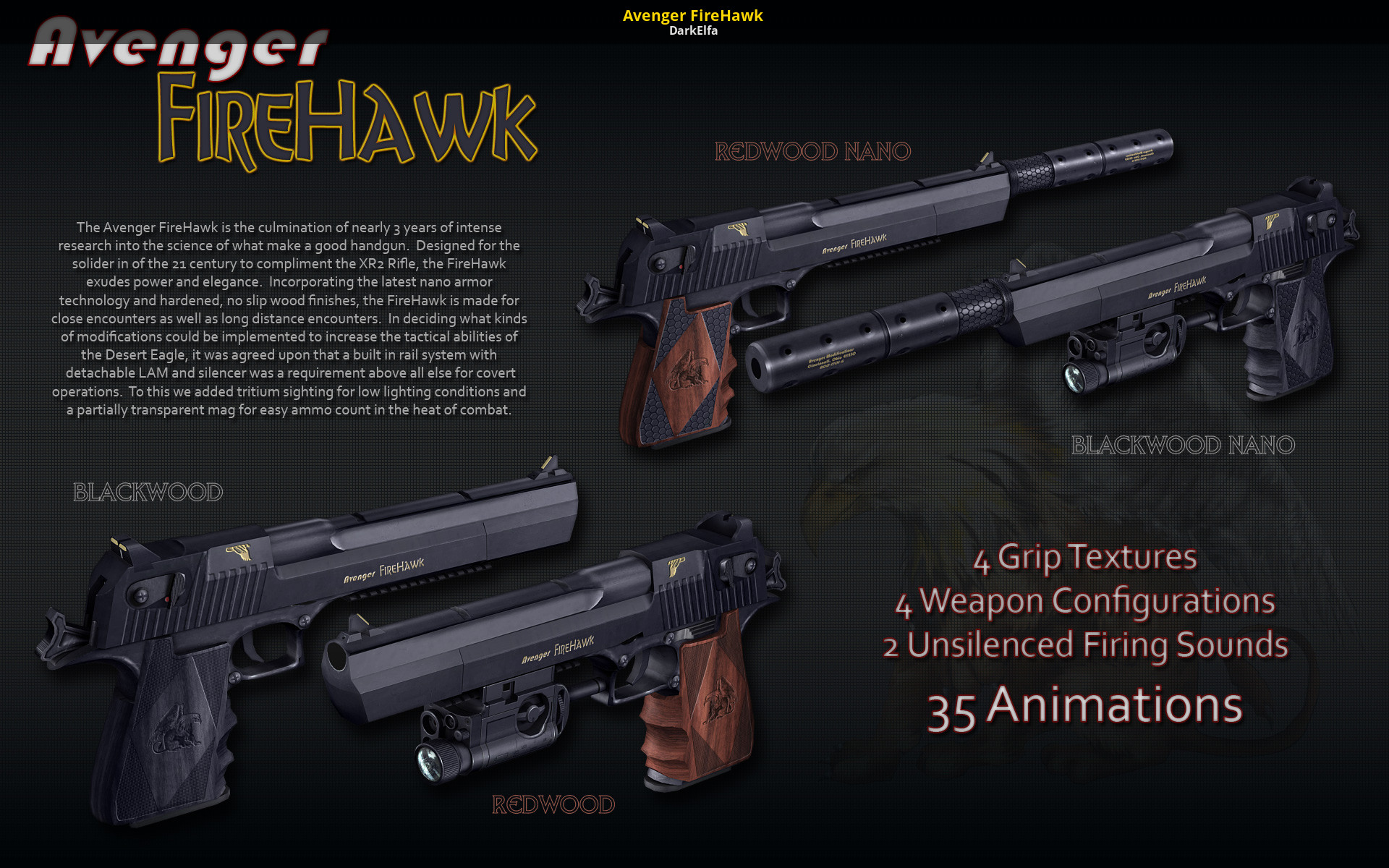 Weapon config. Дезерт игл в руке. Hawk оружие. Пистолет "Avenger". S-1 Firehawk.