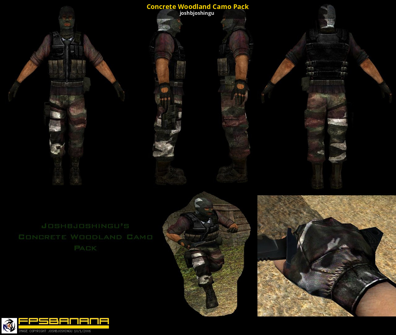 Паки скинов для ксс. Woodland GIGN Counter-Strike: source v34.