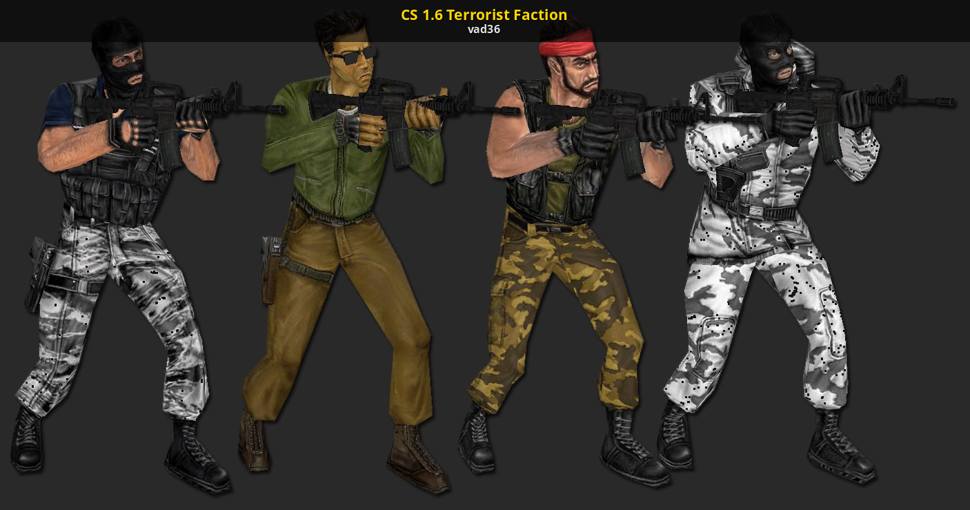 Cs models. CS 1.6 террористы. Террорист из контр страйк 1.6. Counter Strike 1.6 контр террористы. Контр страйк 1.6 террористы.