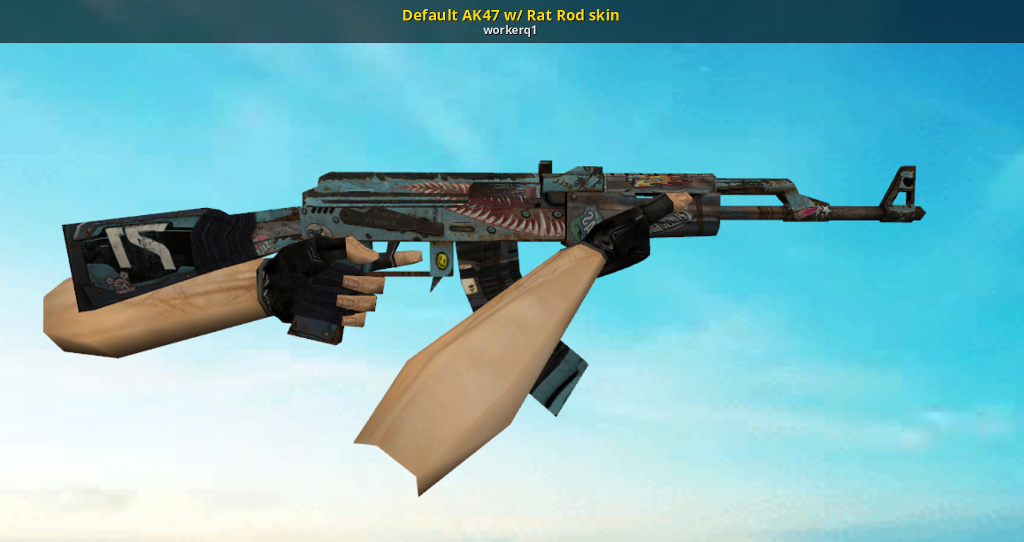 Default AK47 w/ Rat Rod skin. 