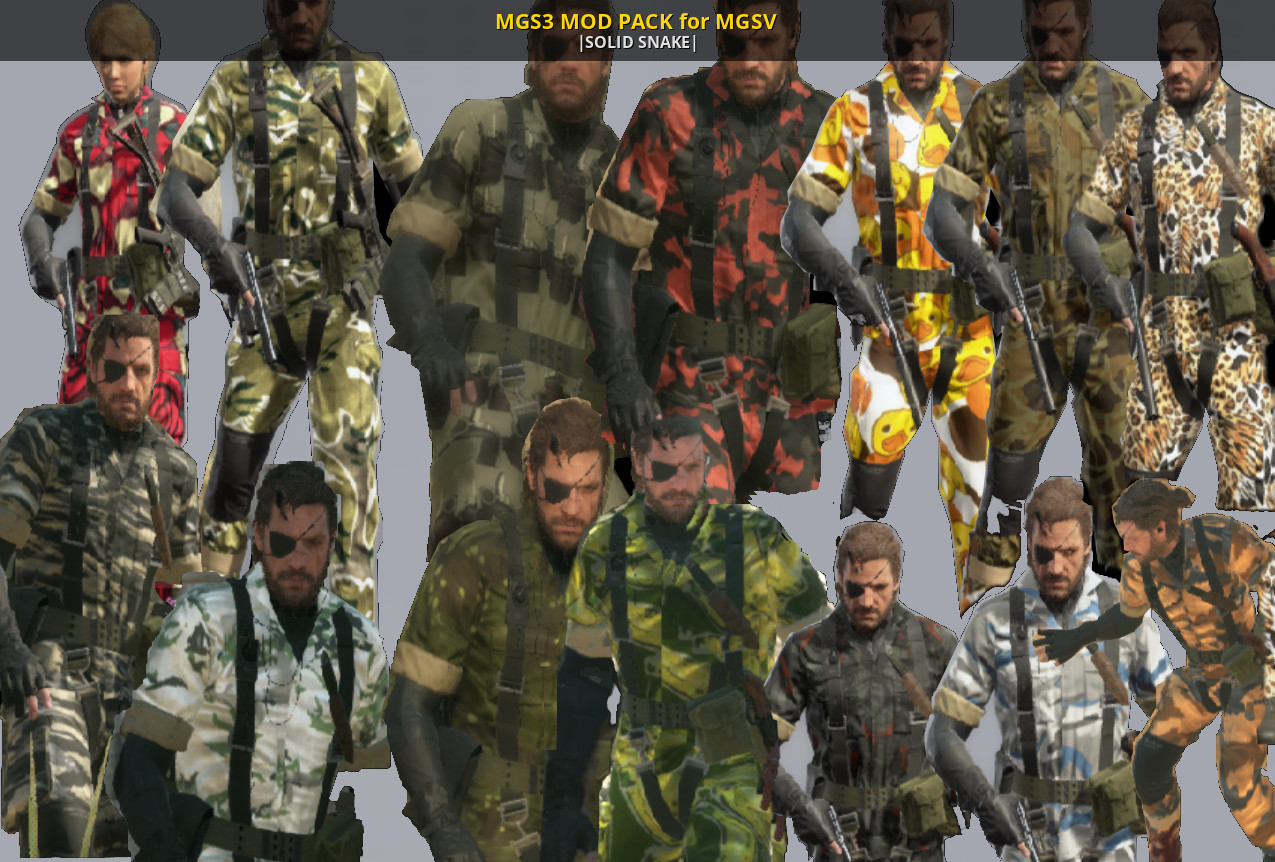 Metal gear solid mods. МГС 3. Metal Gear Solid 3 all Camos. Metal Gear Solid 3 Camouflage. MGS 5 невидимый камуфляж.