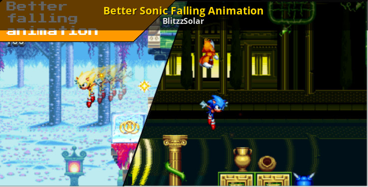 Sonic falling. Sonic falling