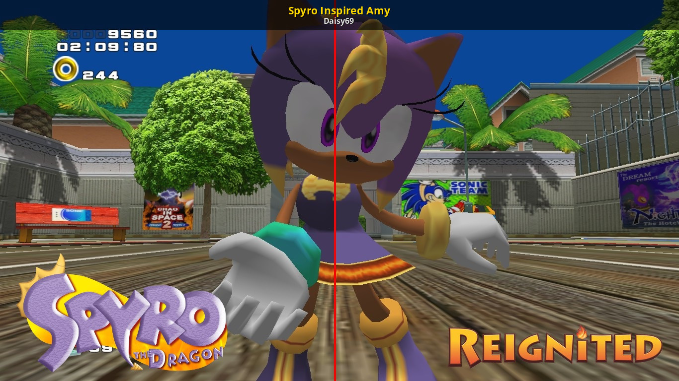 A Mod for Sonic Adventure 2. Spyro Inspired Amy. 