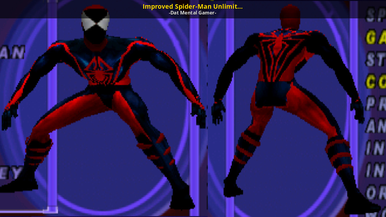 Improved Spider-Man Unlimited Costume. 