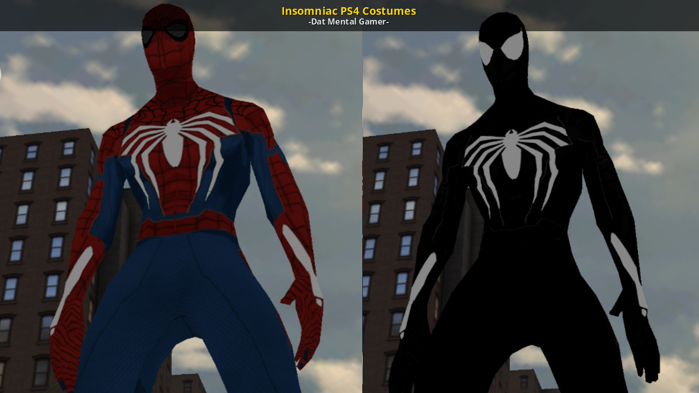 Insomniac PS4 Costumes Spider-Man: Web of Shadows (Wii) Mods.