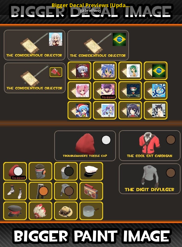 Bigger Decal Previews Updated: Strongbox 3Times Team Fortress 2 Mods 