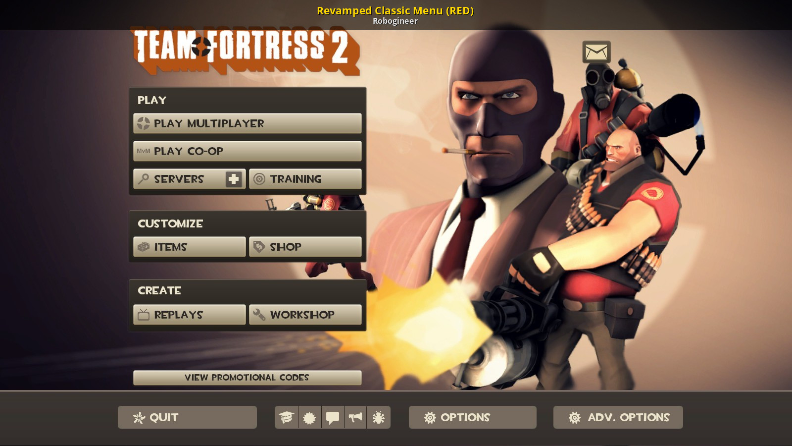 Team fortress mod. Team Fortress 2 menu. Меню тим фортресс 2. Меню для tf2. Tf2 главное меню.