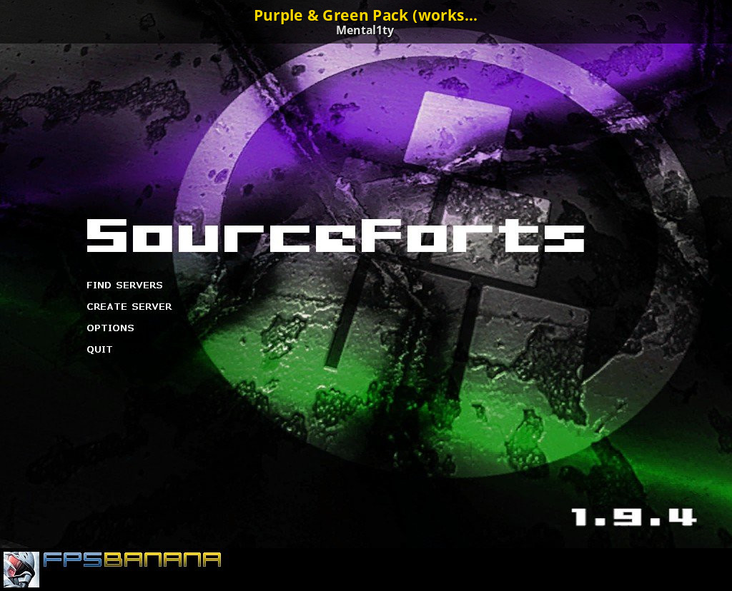 Шаблоны для дс сервера. SOURCEFORTS. Перпл Грин стенд. Green & Purple.