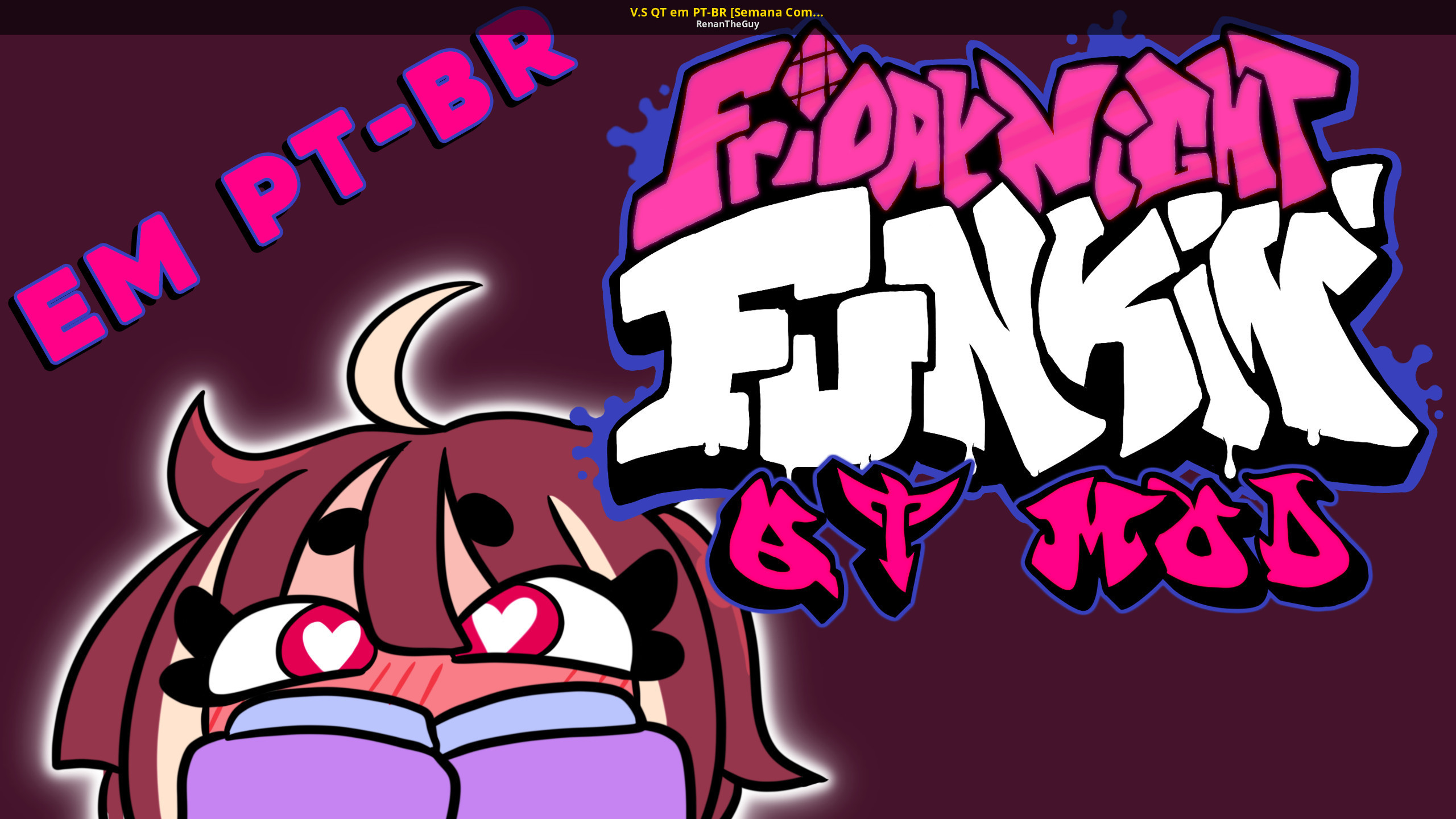 Friday night funkin vs. Qt ФНФ. Qt Mod ФНФ. FNF vs qt. FNF vs qt Mod.