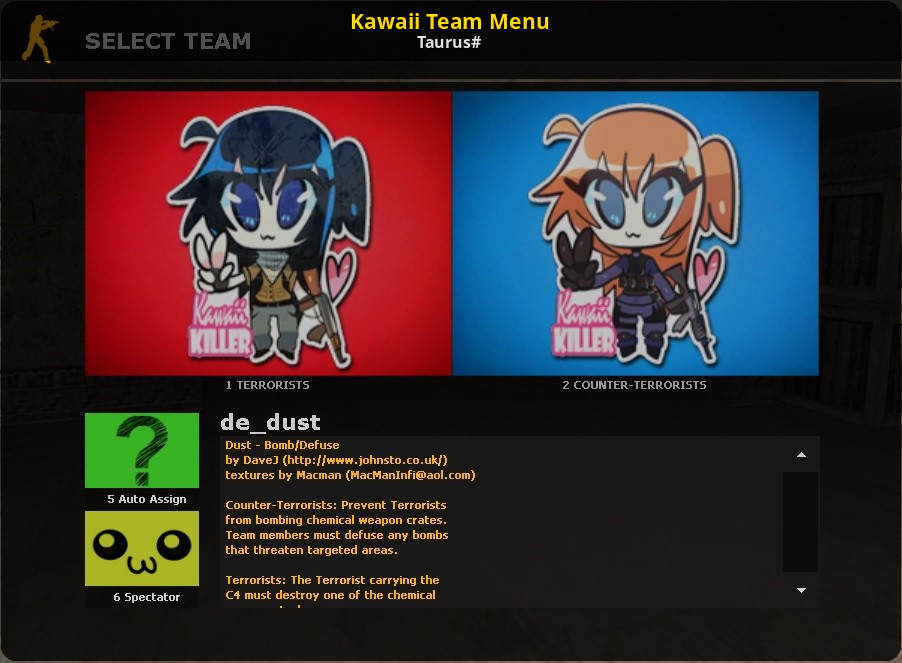 Team menu