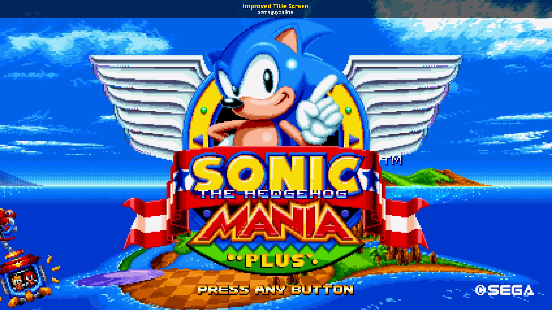 Соник мания плюс. Sonic Mania Plus Рубин иллюзий. Sonic 1 ray. Соник 1 Майти и Рей. Title Screens in Sonic Mania.