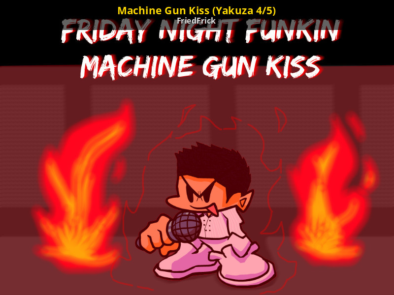 Пико Friday Night Funkin. Machine Gun Kiss Yakuza. Yakuza Machine Gun Kiss Kiryu. Friday Night Funkin Gun.