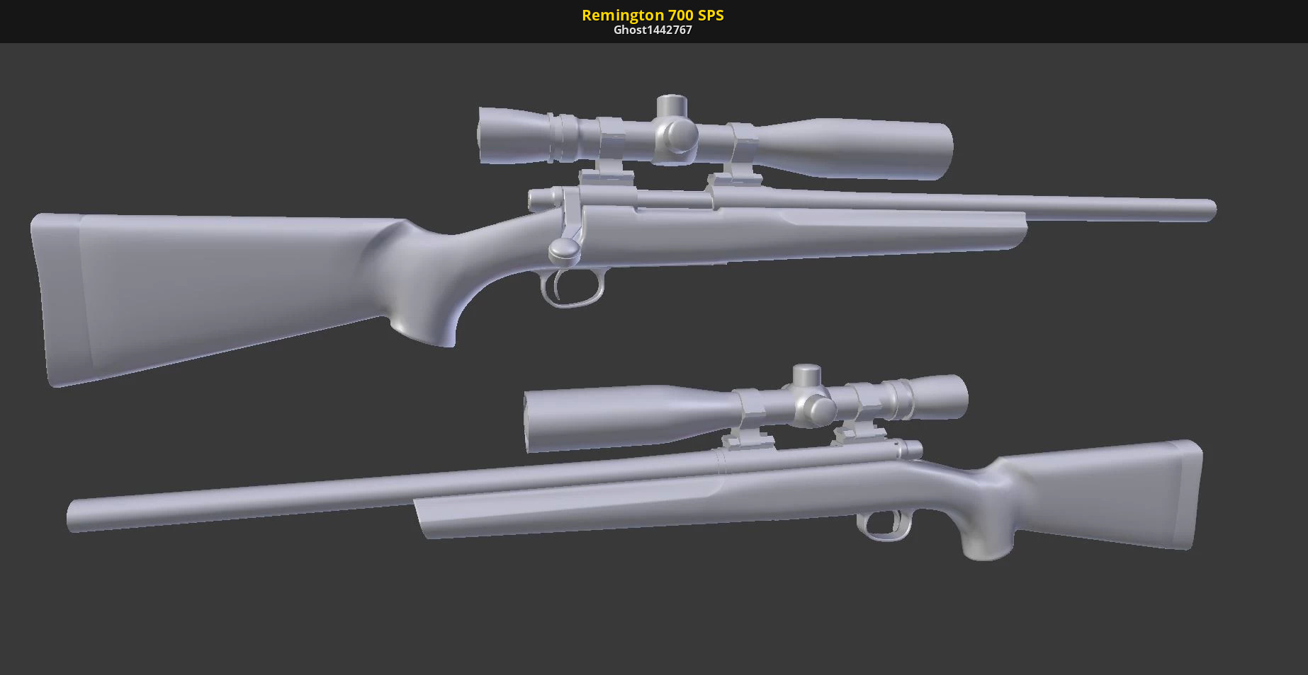 Модель r. Снайперская винтовка r700. Remington 700 SPS Tactical 3d. Remington 700 3d model. R700 с глушителем.