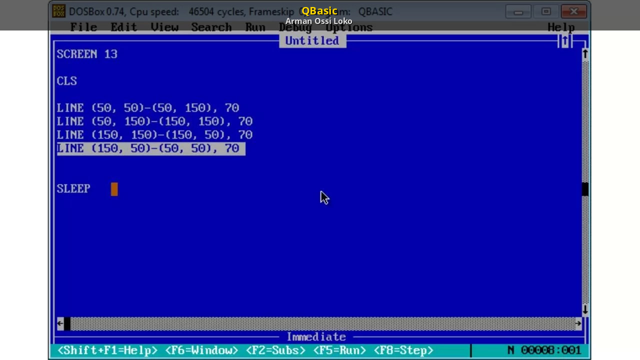 Рисунок в qbasic