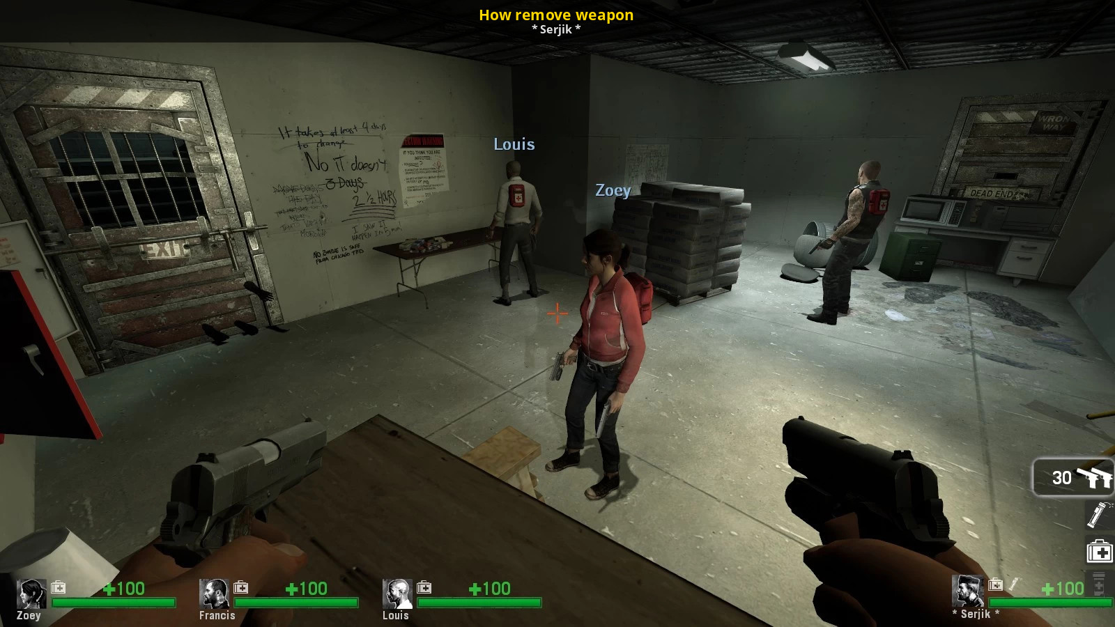 Карта для настройки прицела в left 4 dead 2