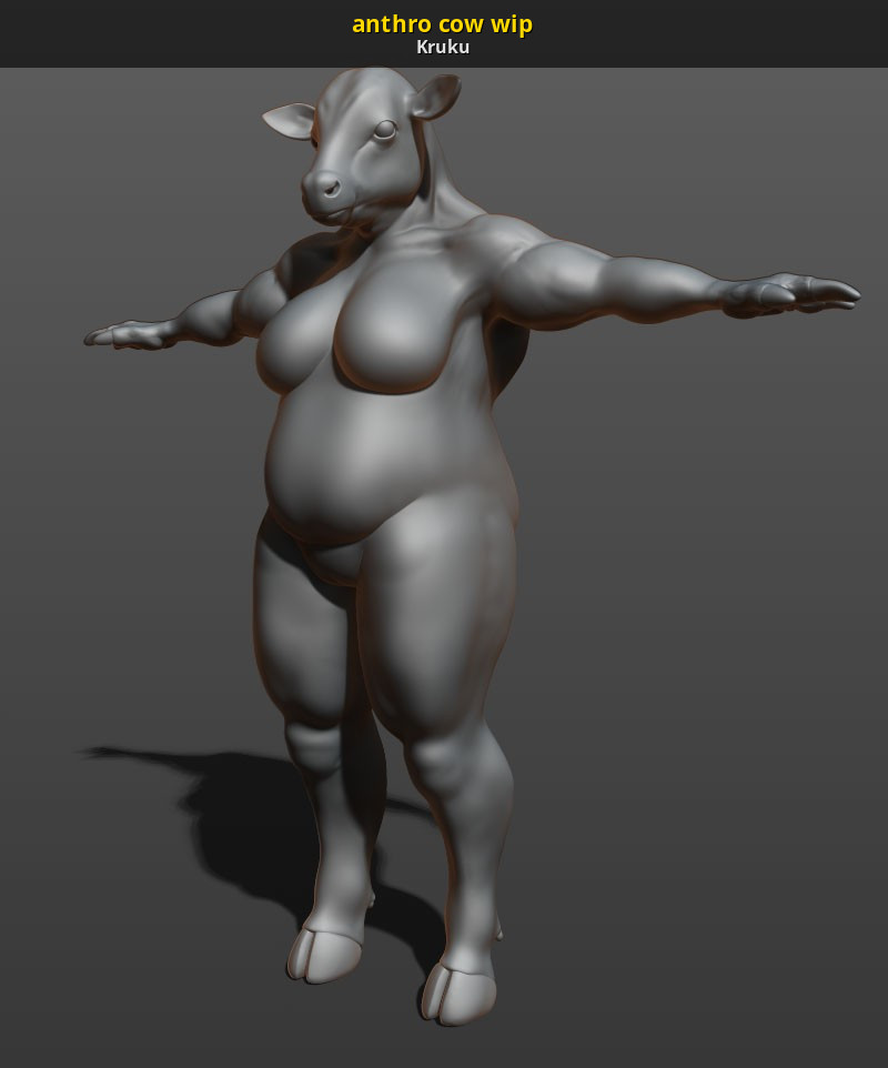 anthro cow wip GameBanana Works In Progress.
