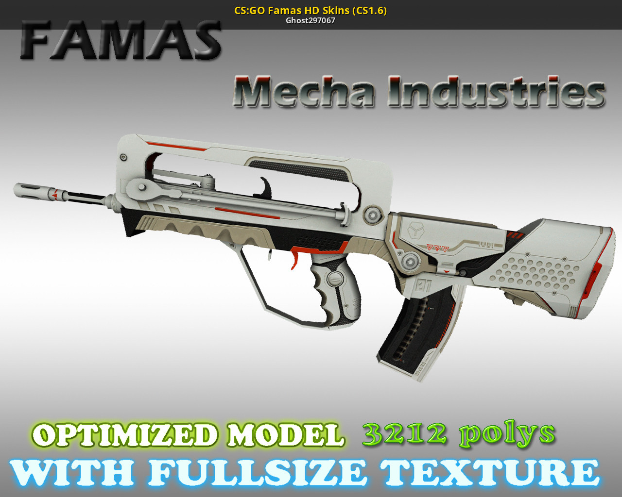 Famas waters. Фамас КСГО. Фамас Mecha. FAMAS механо-пушка. Белый FAMAS CS 1/6.