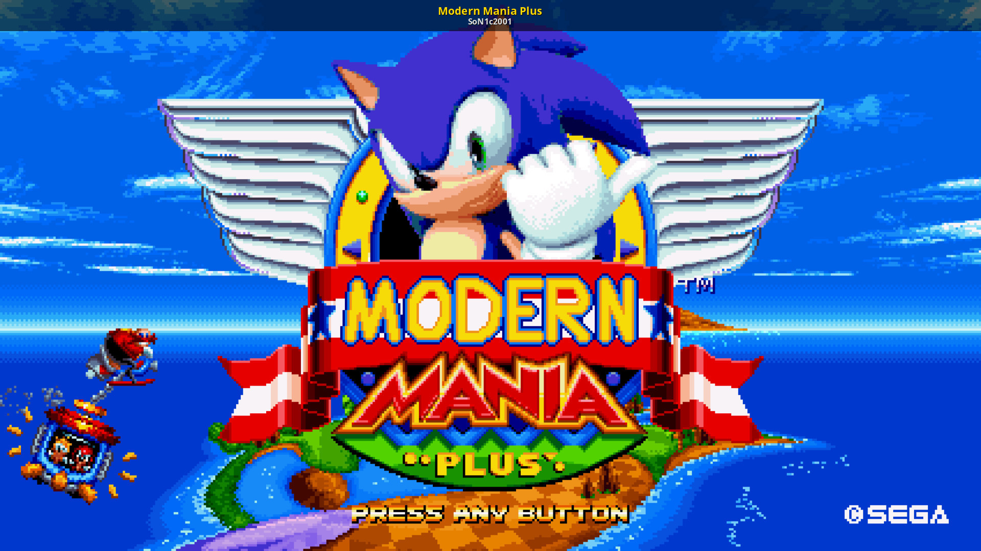 Соник мания плюс. Sonic Mania title Screen. Sonic Mania Plus title Screen. Sonic 1 Mania title Screen. Sonic Mania Plus картинки.