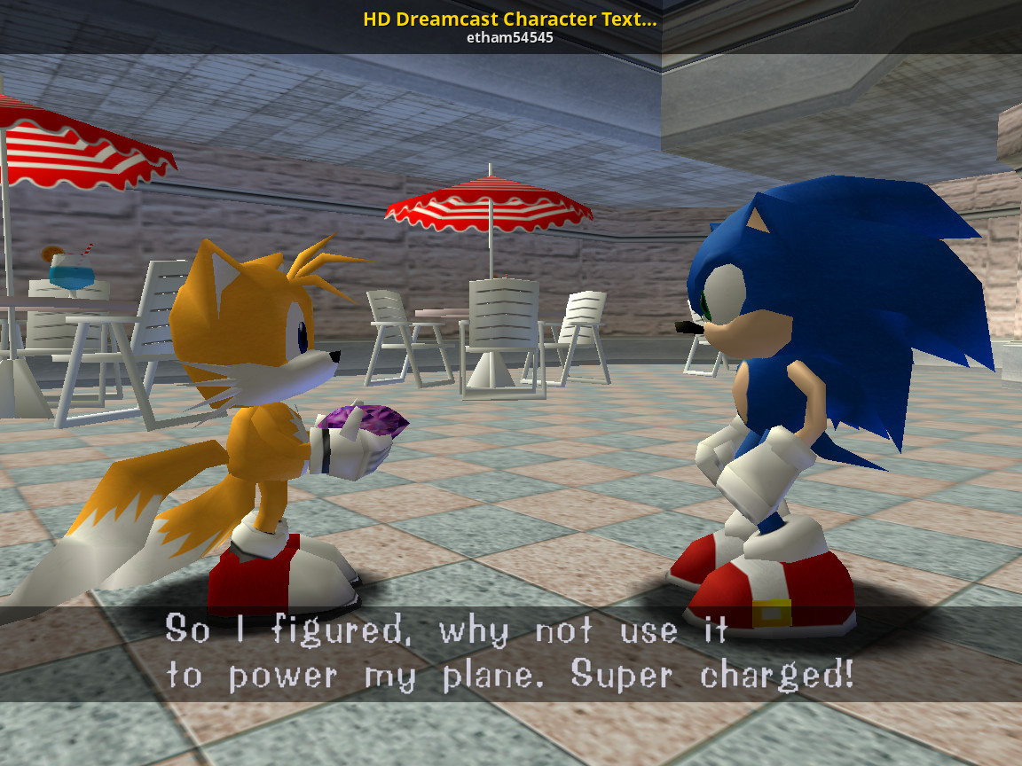 HD Dreamcast Character Textures Sonic Adventure DX Works In Progress.