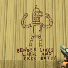 Bender lives large and kicks butt!