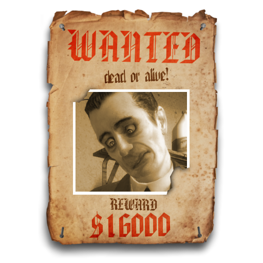 G-Man's "WANTED" Paper Sign