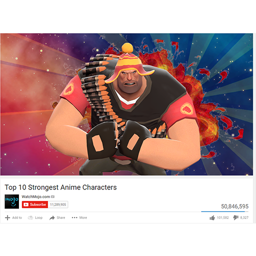 Top 10 Strongest Anime Characters - Heavy [Team Fortress 2] [Sprays]