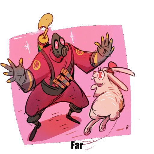 Pyro sees a creature (Fading spray) [Team Fortress 2] [Sprays]