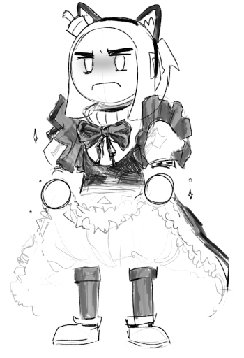 Bombi in a Maid Outfit