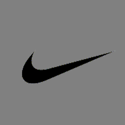 gray nike logo