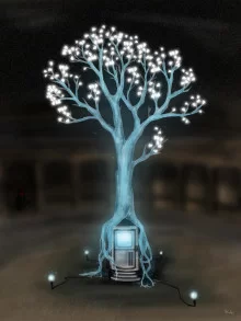 Cryo Chamber & Glowing Tree
