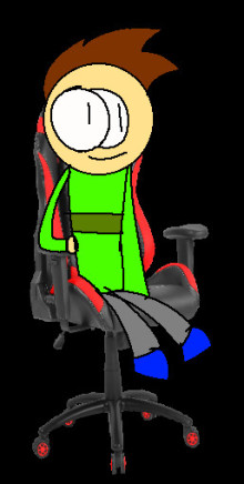 Dallas toons in a gaming chair