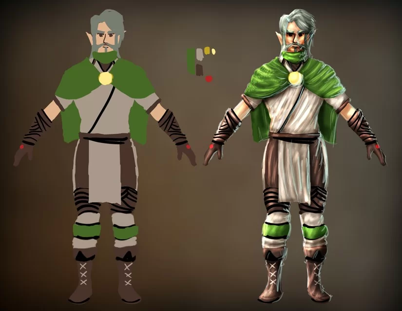 Half-Elf Druid outfit idea [GameBanana] [Concepts]