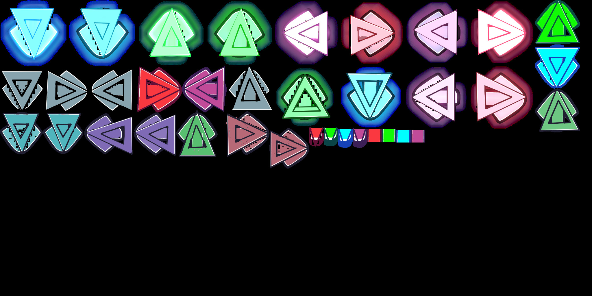 Concept of triangle arrows (for JSAB FNF mod) [Friday Night Funkin