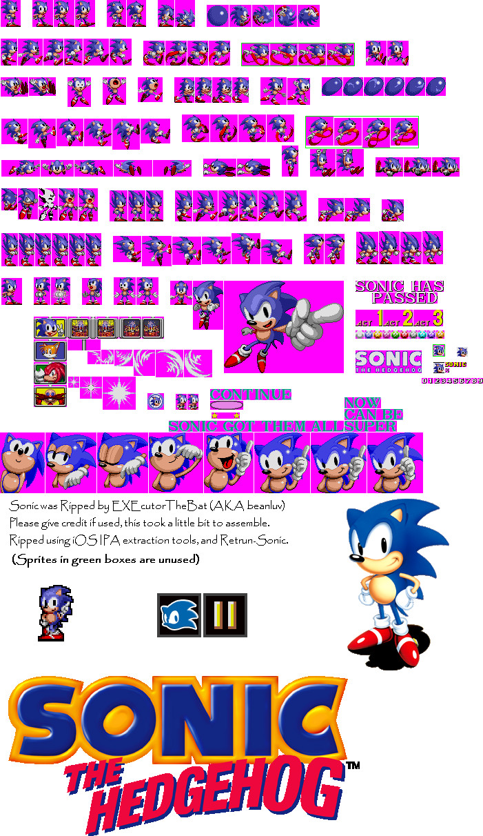 Sonic says opening sprite animation