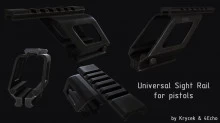 Rail system for pistols