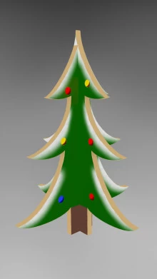 Christmas tree cutout