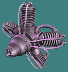 Stylized Radial Engine